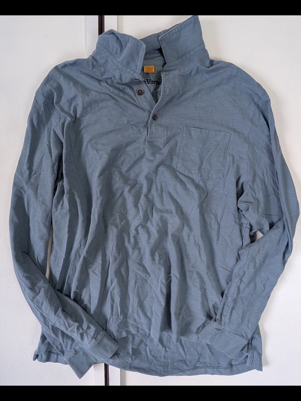 Tailor Vintage Men's Light Blue Long-Sleeve Polo
